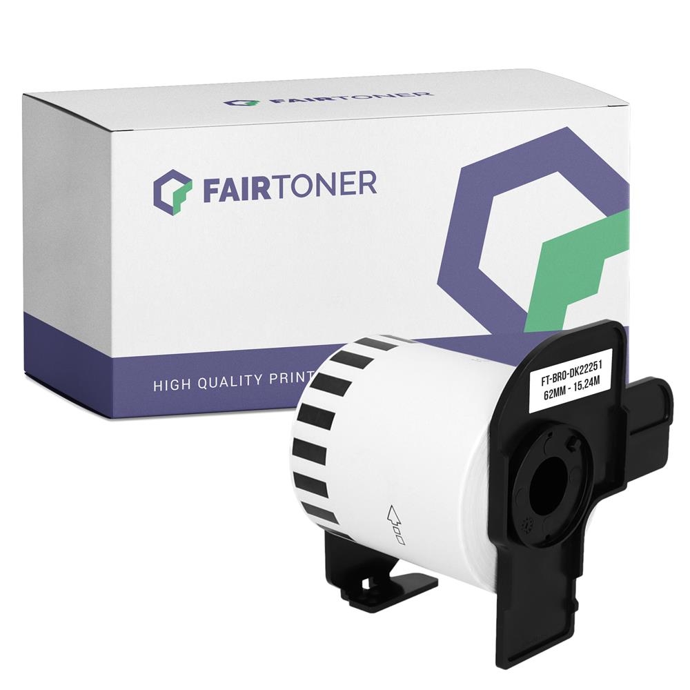 FairToner Etiketten Brother DK22251 62mm x 15,24m