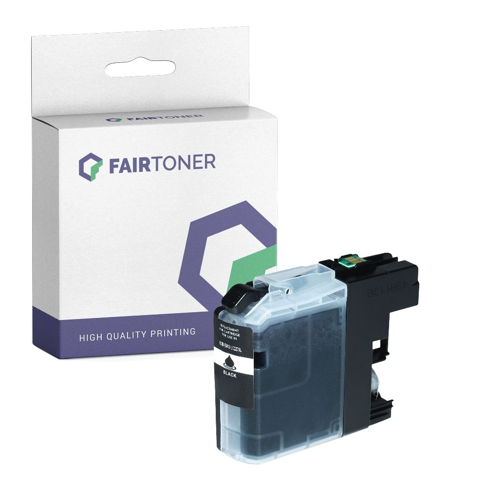 FairToner kompatibel für Brother Tintenpatrone LC-227XLBK Schwarz [XXXL Füllmenge]