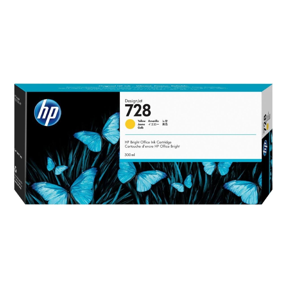 Original HP Tintenpatrone F9K15A / 728 Gelb