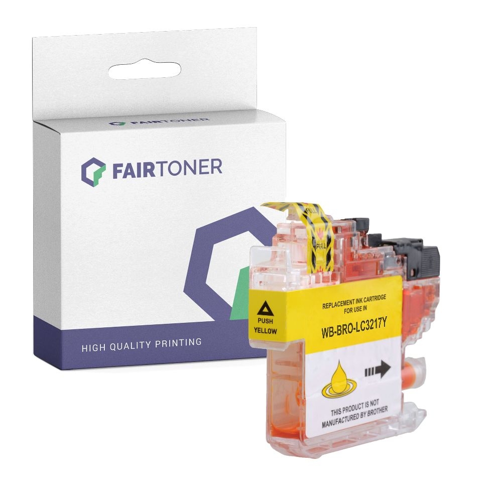 FairToner kompatibel für Brother Tintenpatrone LC-3217Y Gelb