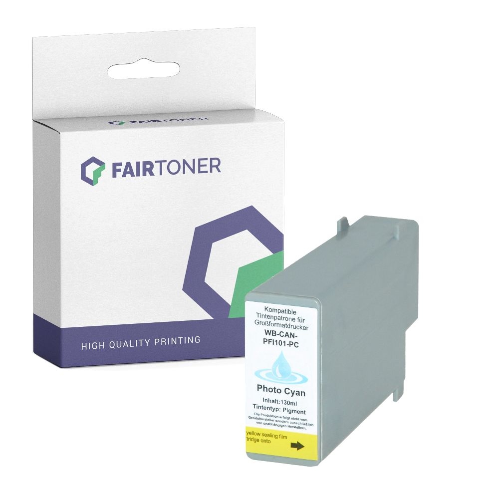 FairToner kompatibel für Canon Tintenpatrone 0887B001 / PFI-101PC Photo Cyan