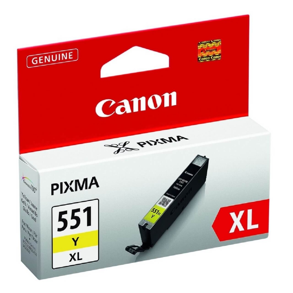 Original Canon Tintenpatrone 6446B001 / CLI-551YXL Gelb [XL Füllmenge]