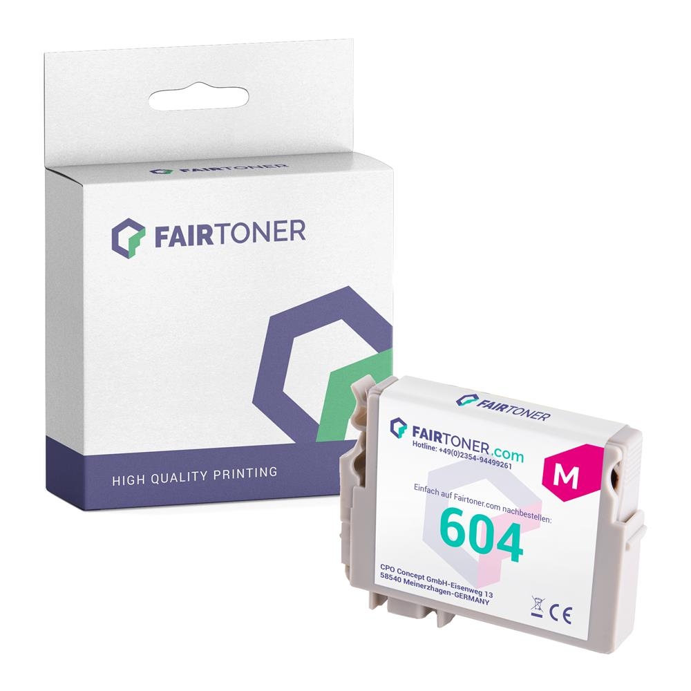 FairToner kompatibel für Epson Tintenpatrone C13T10G34010 / 604 Magenta