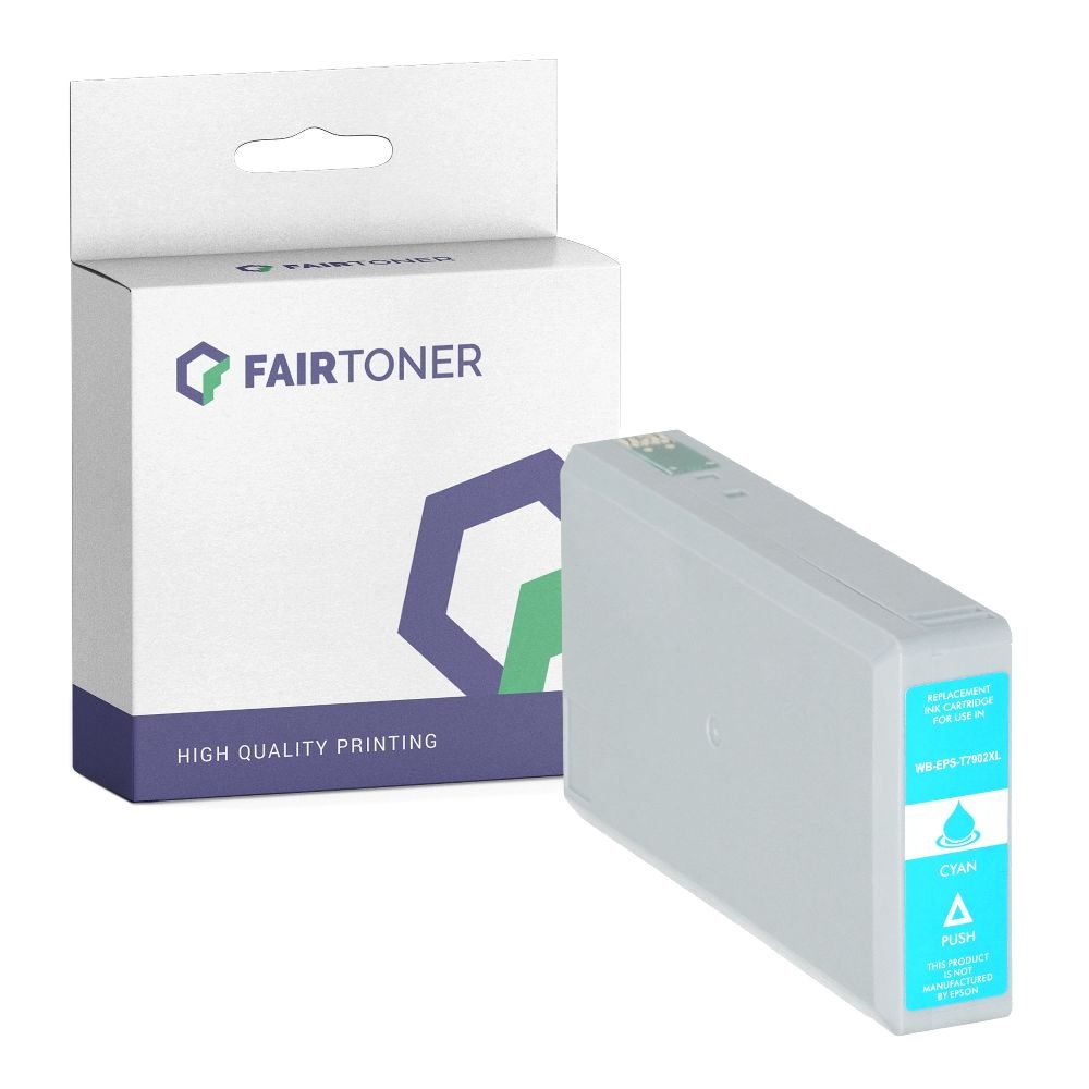 FairToner kompatibel für Epson Tintenpatrone C13T79024010 / 79XL Cyan [XL Füllmenge]