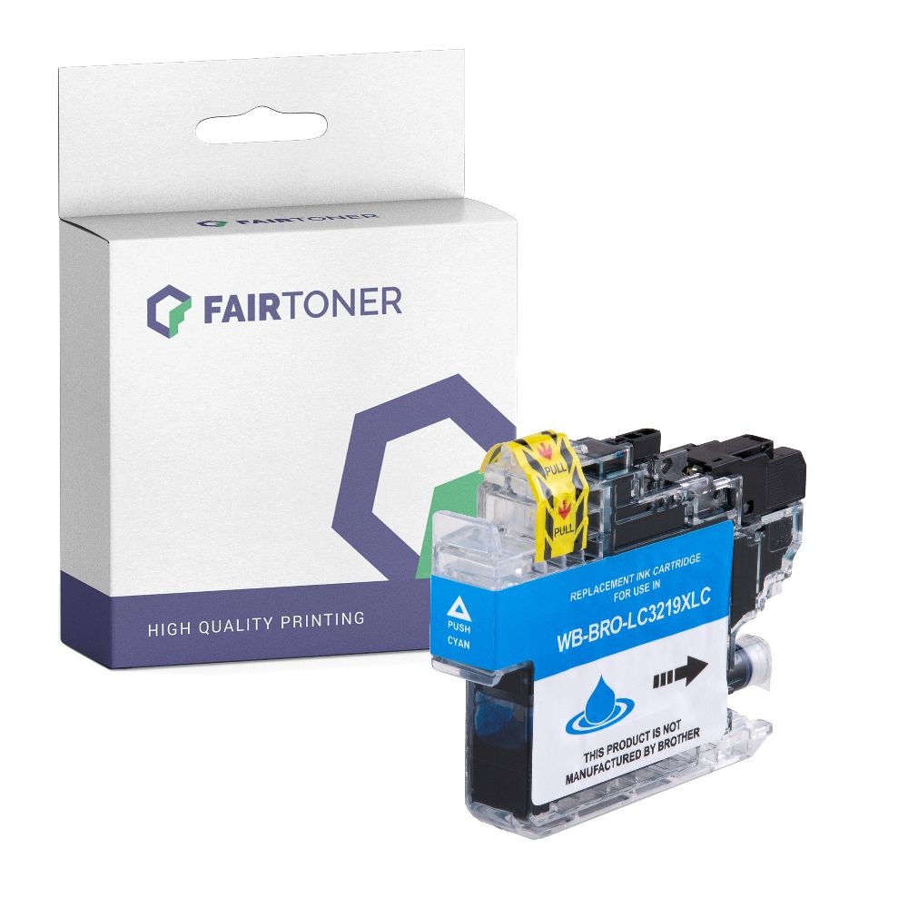 FairToner kompatibel für Brother Tintenpatrone LC-3219XLC Cyan [XL Füllmenge]