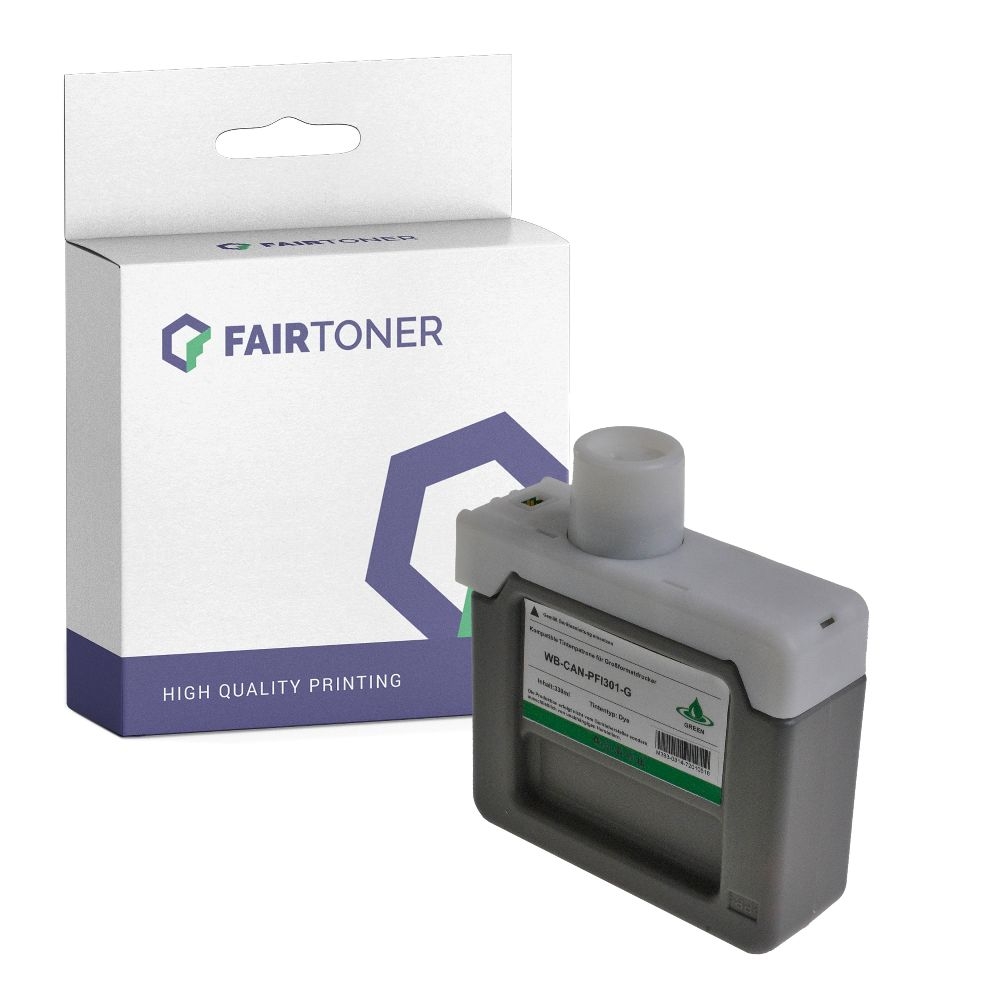 FairToner kompatibel für Canon Tintenpatrone 1493B001 / PFI-301G Grün
