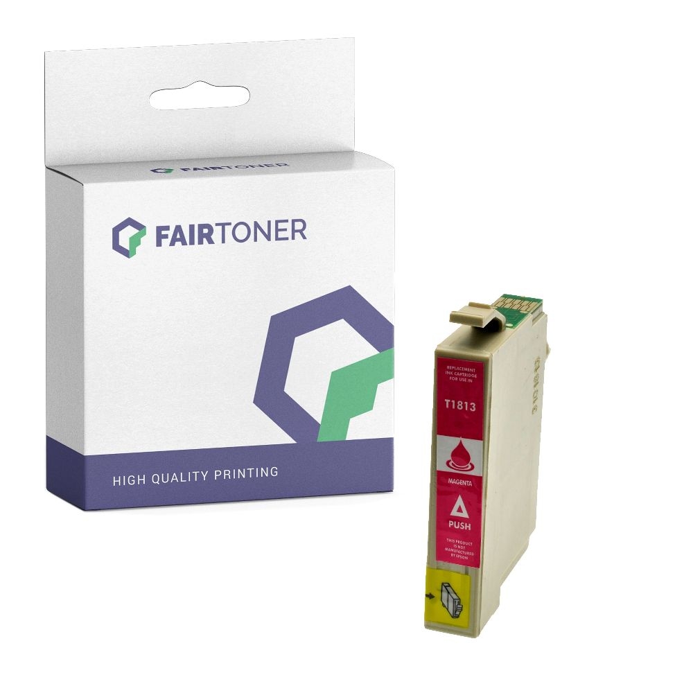 FairToner kompatibel für Epson Tintenpatrone C13T18134010 / 18XL Magenta [XL Füllmenge]