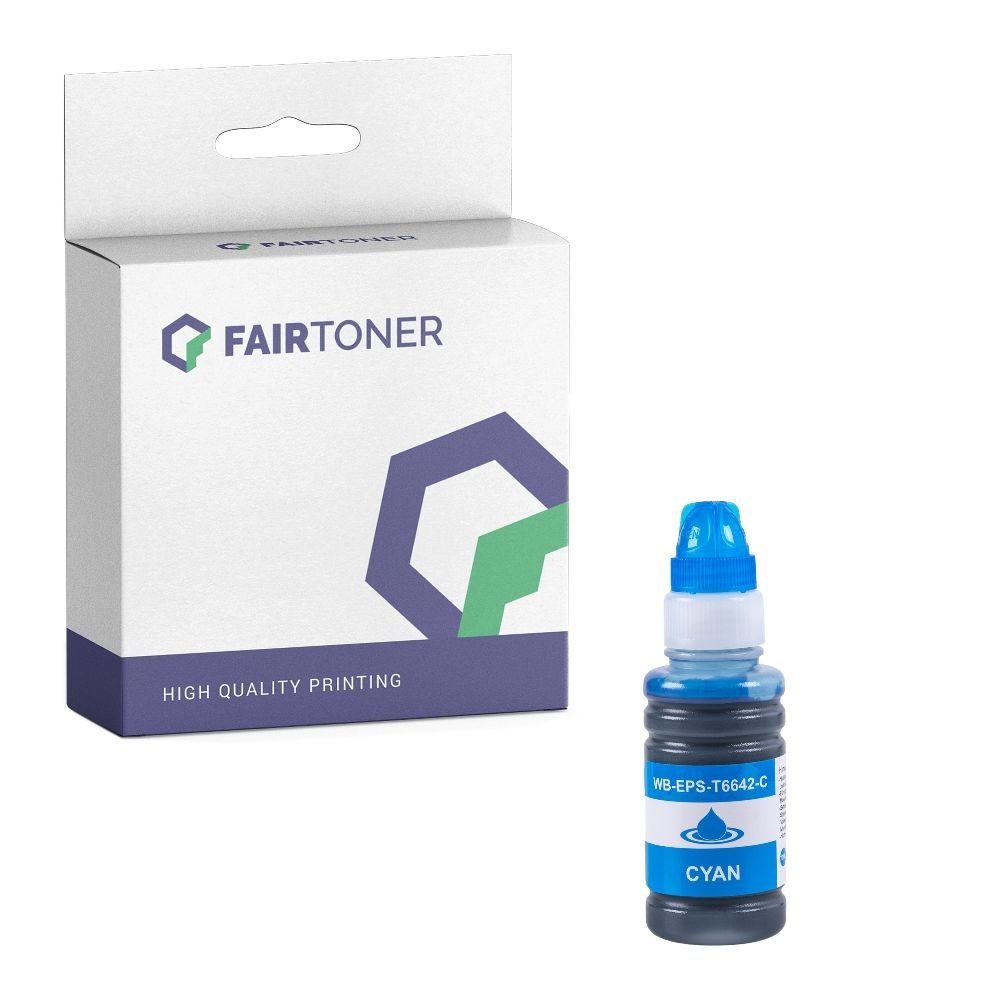 FairToner kompatibel für Epson Tintenpatrone C13T664240 / 664 Cyan