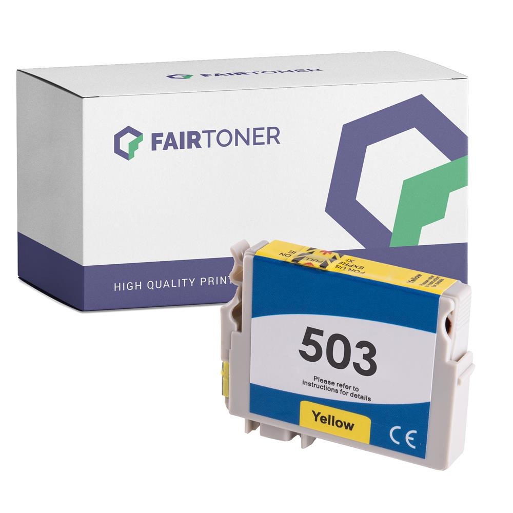 FairToner kompatibel für Epson Tintenpatrone C13T09Q44010 / 503 Gelb