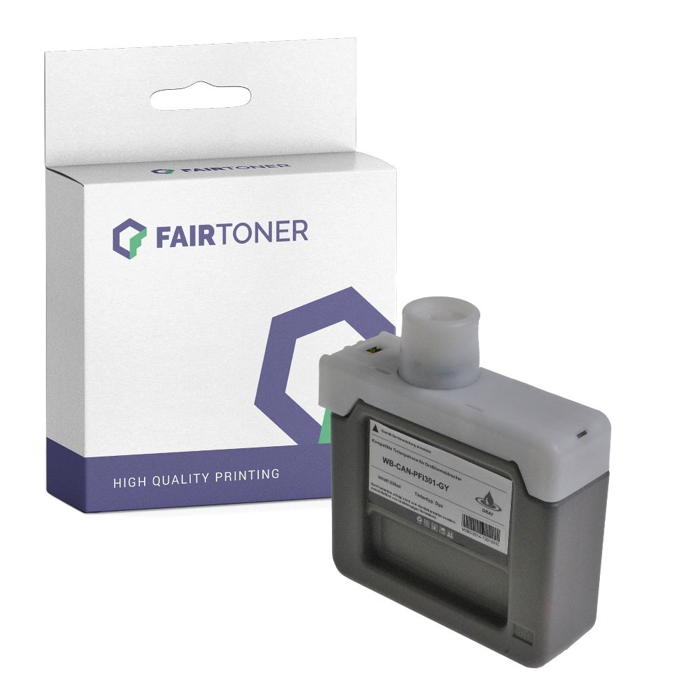 FairToner kompatibel für Canon Tintenpatrone 1495B001 / PFI-301GY Grau