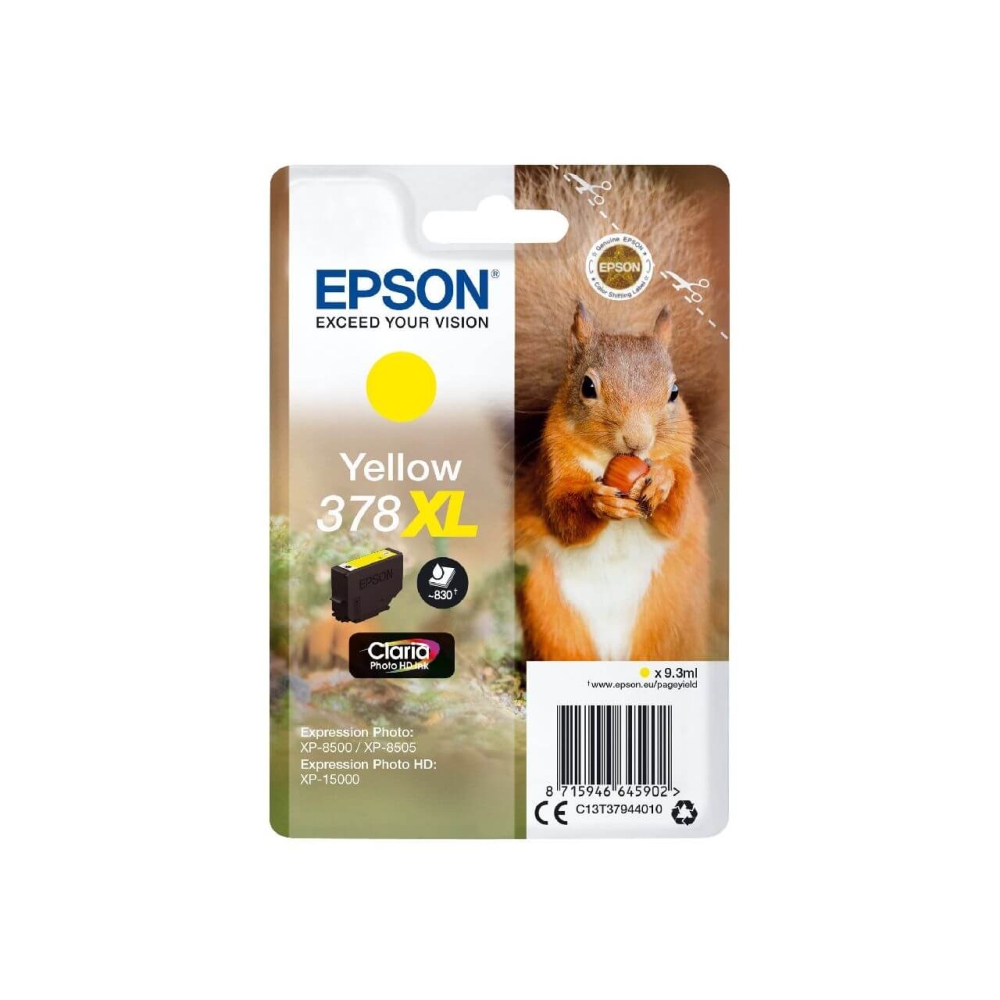 Original Epson Tintenpatrone C13T37944010 / 378XL Gelb [XL Füllmenge]