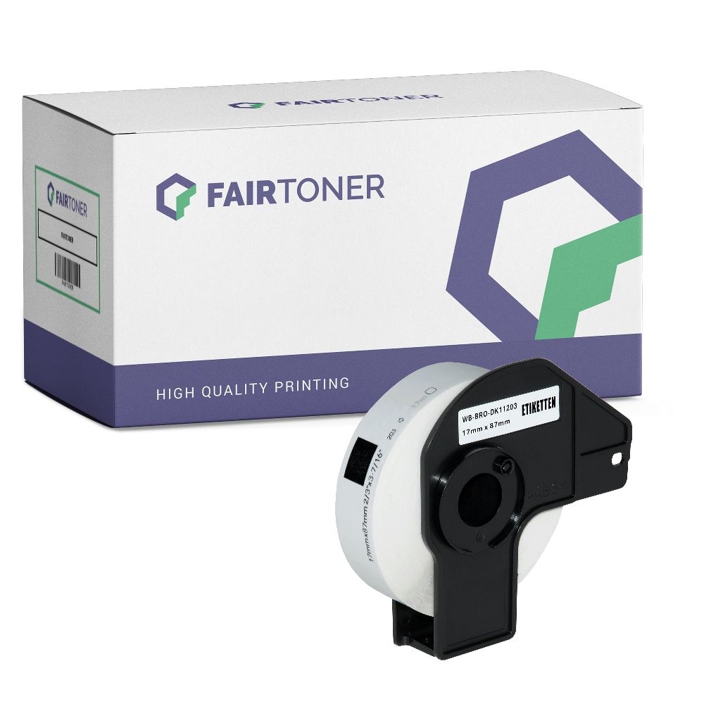 FairToner Etiketten Brother DK11203 17x87mm