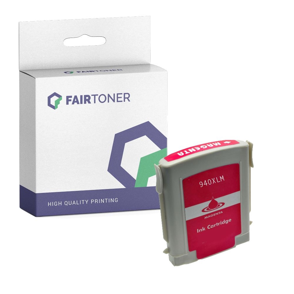 FairToner kompatibel für HP Tintenpatrone C4908AE / 940XL Magenta [XL Füllmenge]