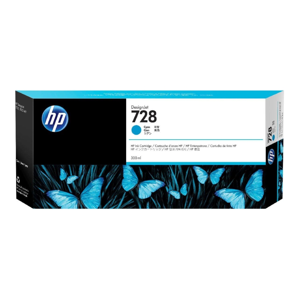 Original HP Tintenpatrone F9K17A / 728 Cyan