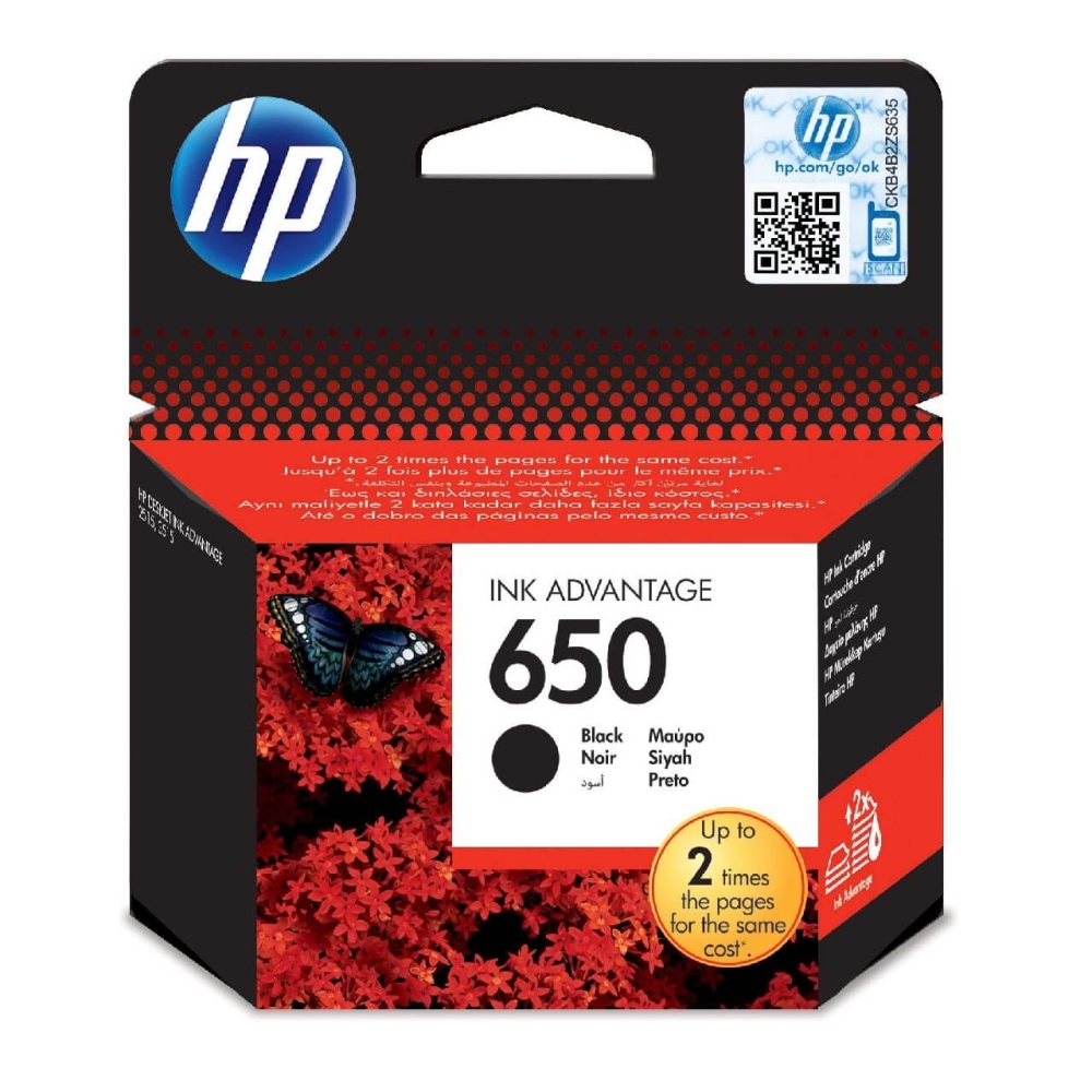 Original HP Tintenpatrone CZ101AE / 650 Schwarz
