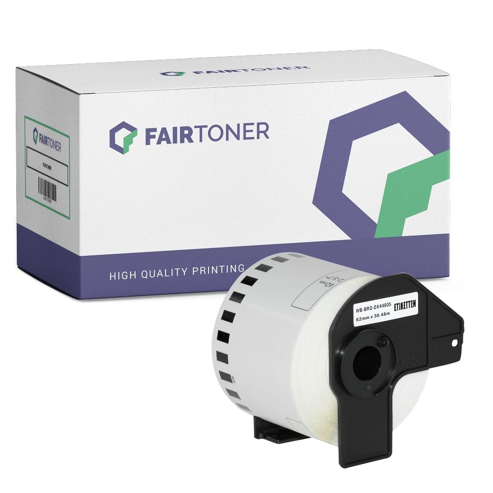 FairToner Etiketten Brother DK44605 62mm x 30,48m