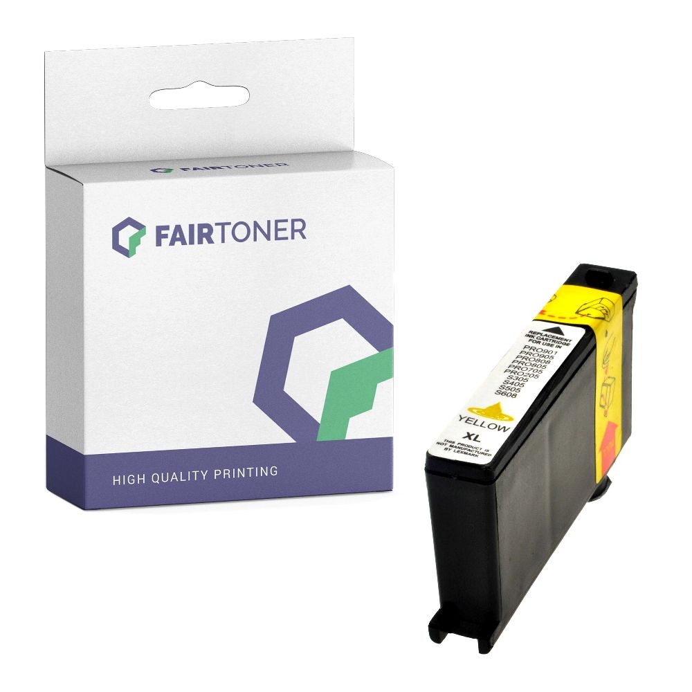 FairToner kompatibel für Lexmark Tintenpatrone 14N1095E / 100XLA Gelb