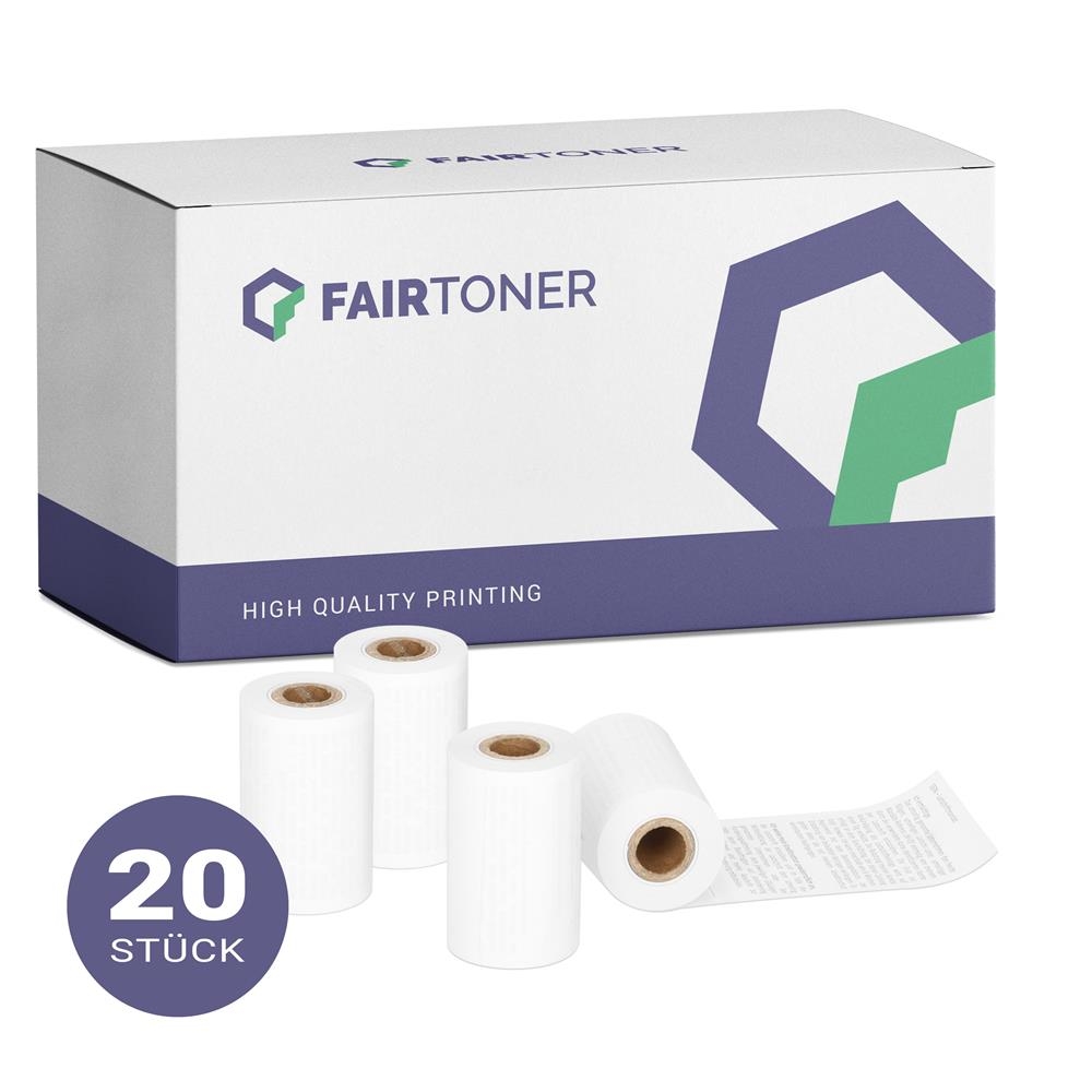 FairToner Kassenrollen 20x 57mm x 14m x 12mm SEPA 35mm