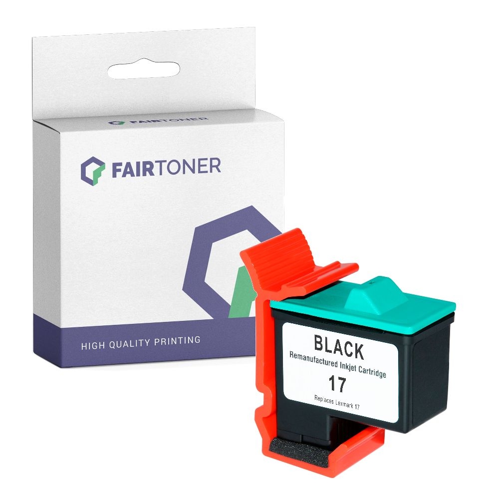 FairToner kompatibel für Lexmark Tintenpatrone 10N0217E / 17 Schwarz