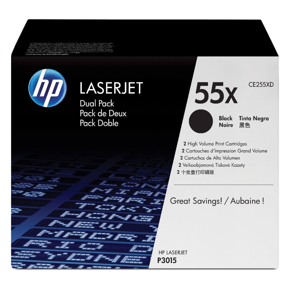 Original HP Toner CE255XD/55X bk