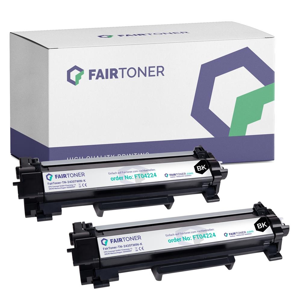 FairToner Set 2 Toner Brother TN2420TWIN bk
