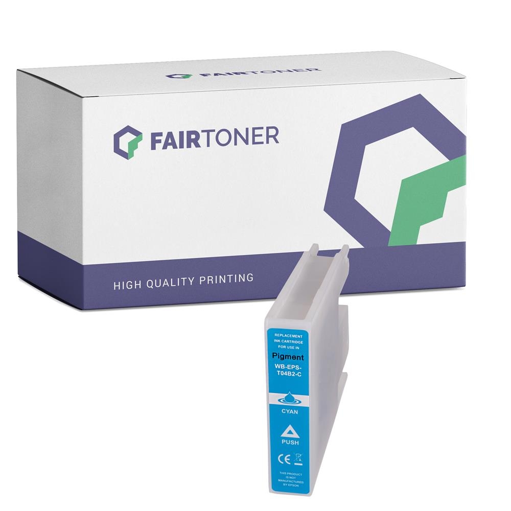FairToner kompatibel für Epson Tintenpatrone C13T04B240 / T04B2 Cyan