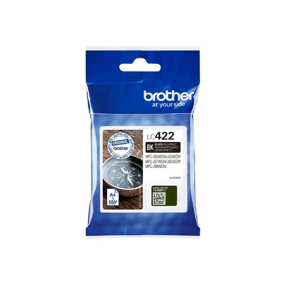 Original Brother Tintenpatrone LC-422BK Schwarz [XL Füllmenge]