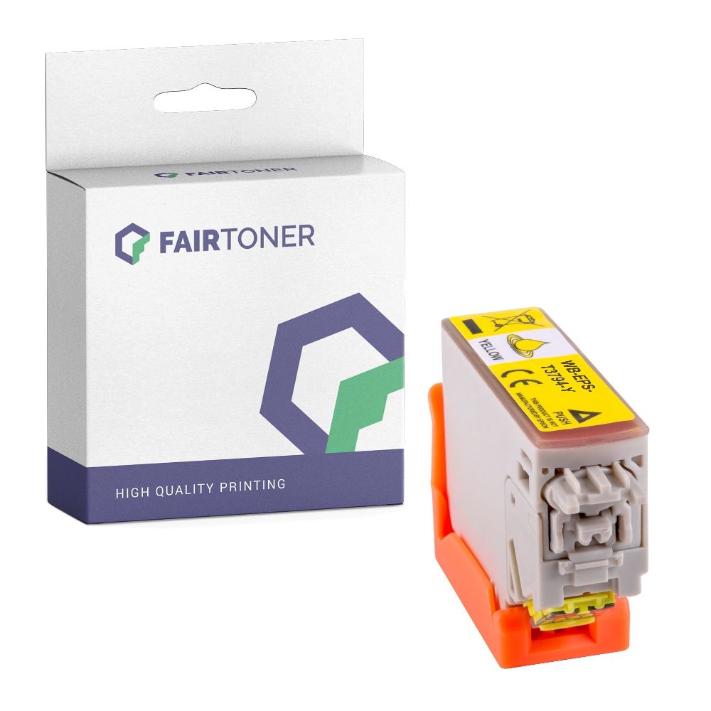 FairToner kompatibel für Epson Tintenpatrone C13T37844010 / 378 Gelb