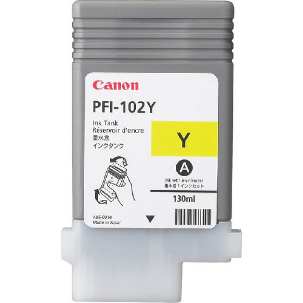 Original Canon Tintenpatrone 0898B001 / PFI-102Y Gelb