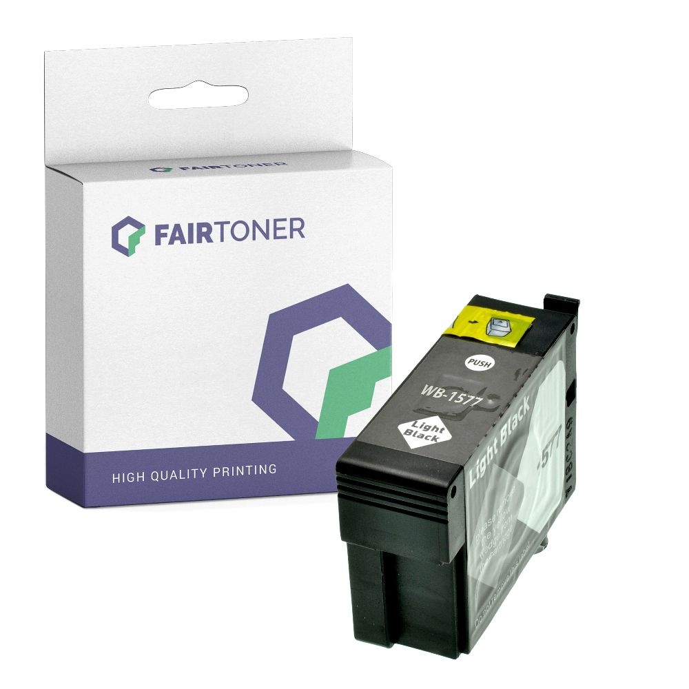 FairToner kompatibel für Epson Tintenpatrone C13T15774010 / T1577 Schwarz Hell