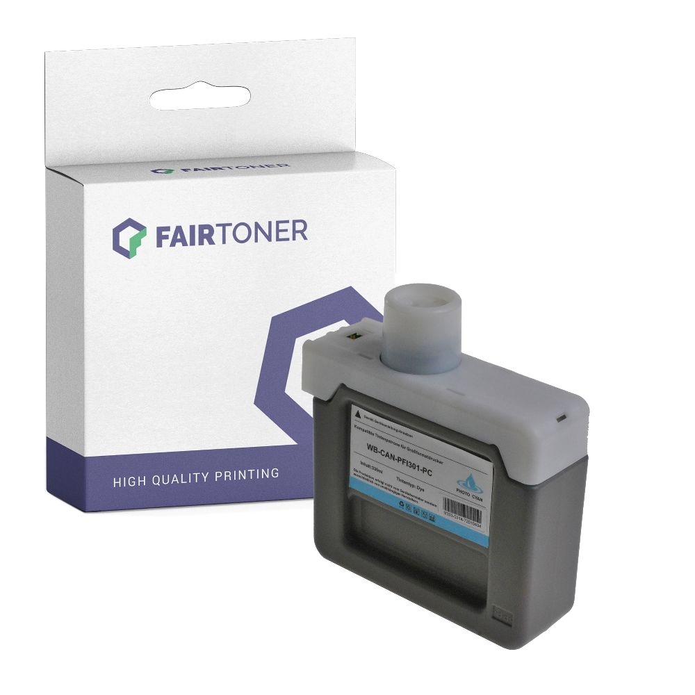 FairToner kompatibel für Canon Tintenpatrone 1490B001 / PFI-301PC Photo Cyan