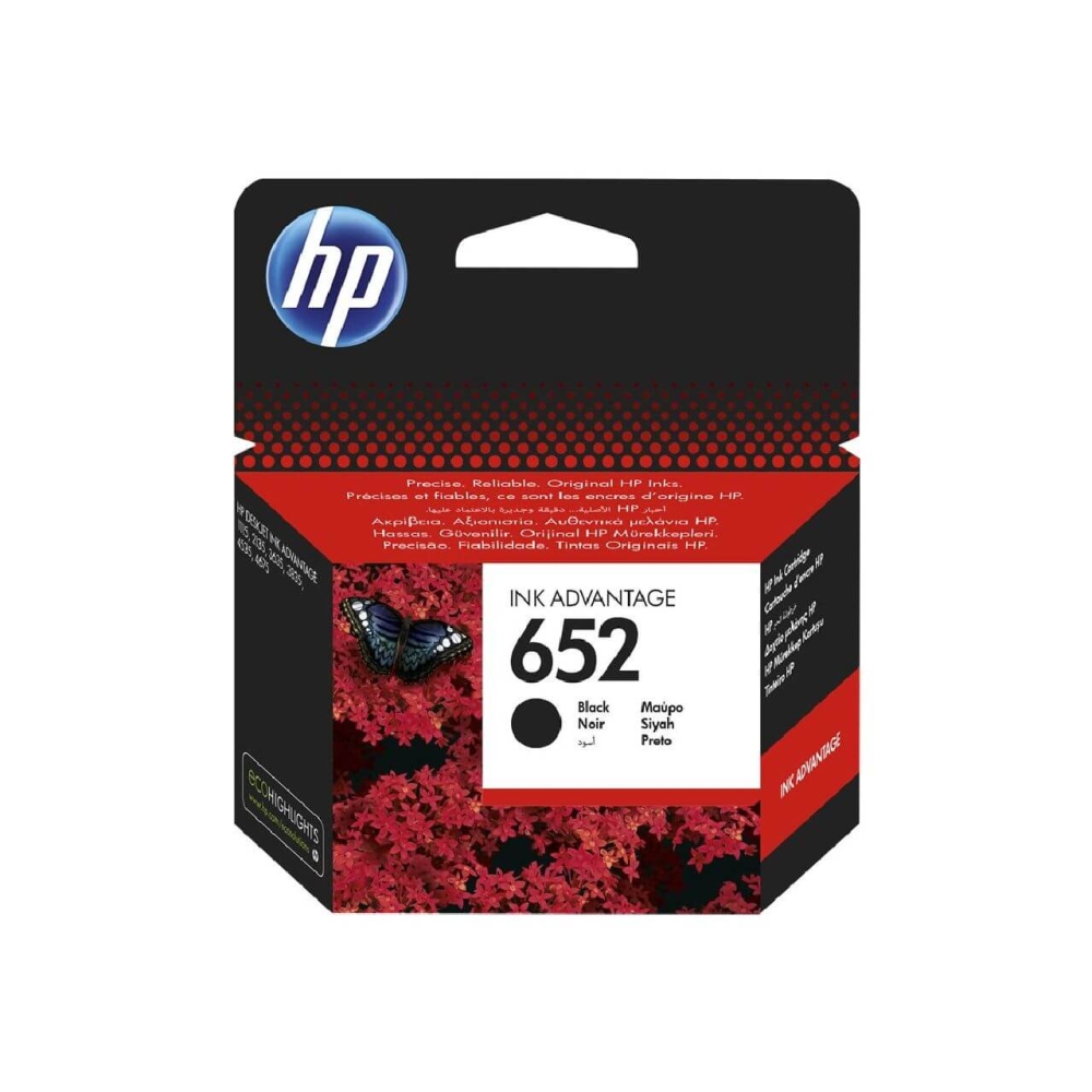 Original HP Tintenpatrone F6V25AE / 652 Schwarz