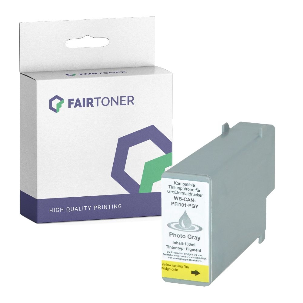 FairToner kompatibel für Canon Tintenpatrone 0893B001 / PFI-101PGY Light Grau