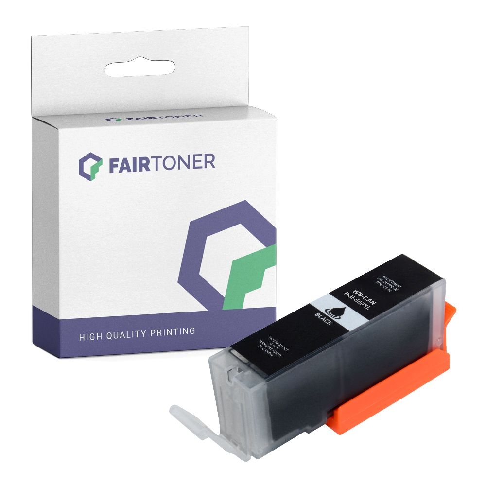 FairToner kompatibel für Canon Tintenpatrone 1970C001 / PGI-580PGBKXXL Schwarz [XXL Füllmenge]