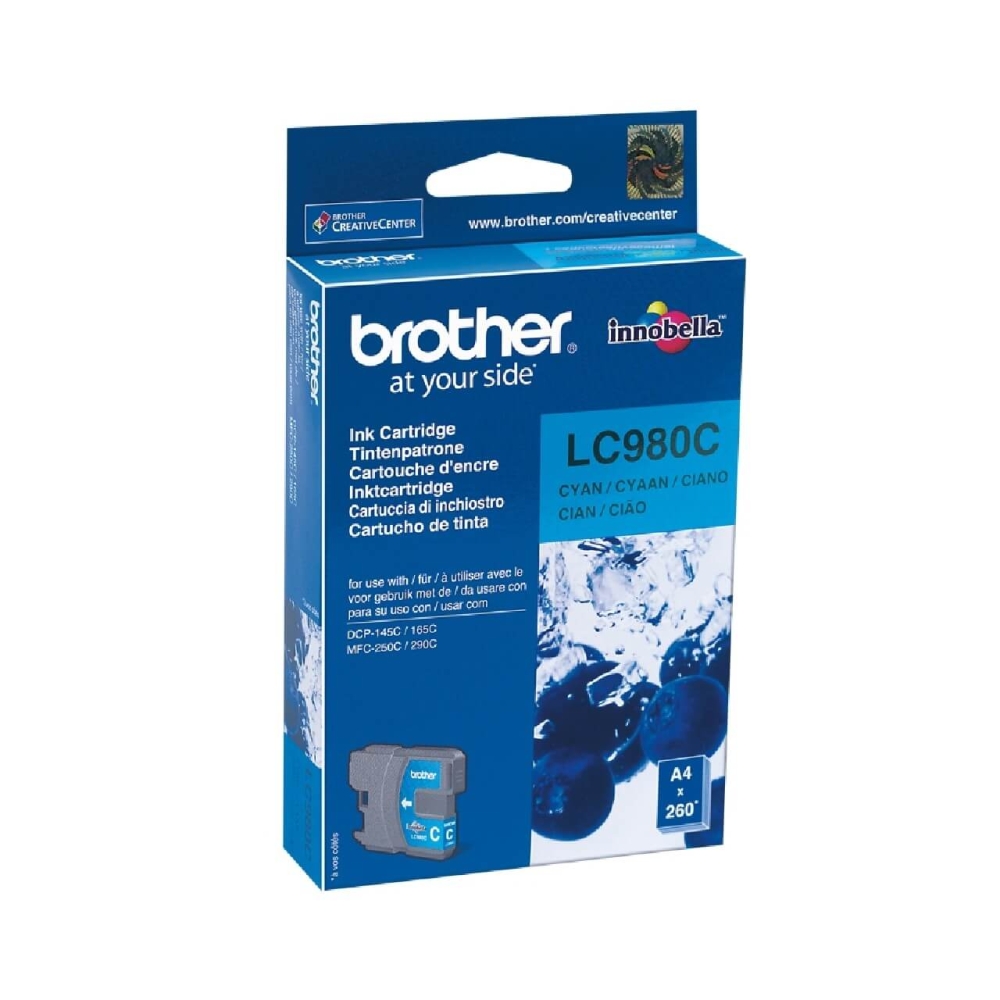 Original Brother Tintenpatrone LC-980C Cyan