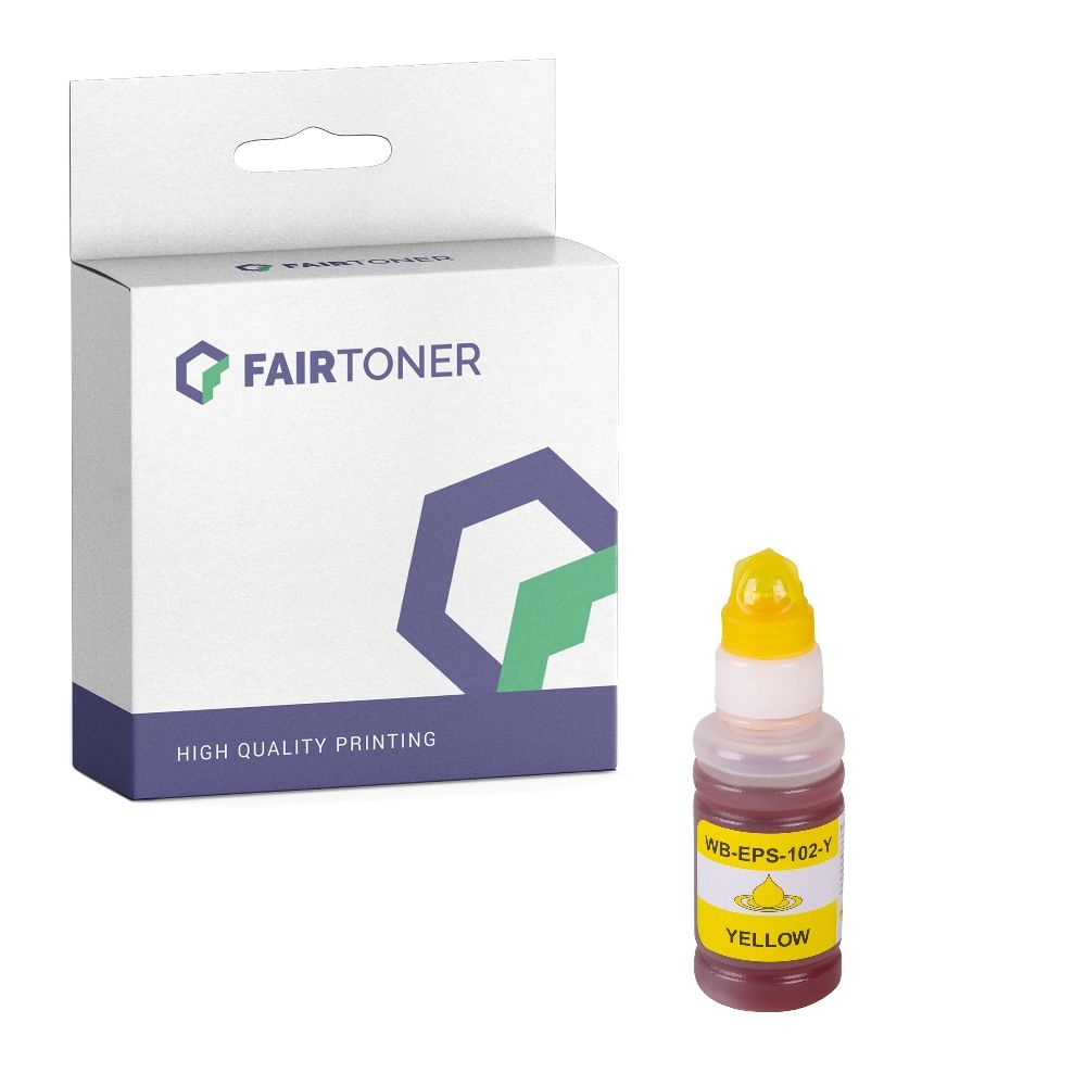 FairToner kompatibel für Epson Tintenpatrone C13T03R440 / 102 Gelb
