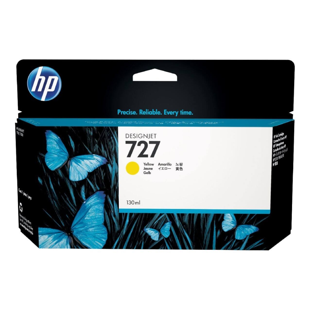 Original HP Tintenpatrone B3P21A / 727 Gelb