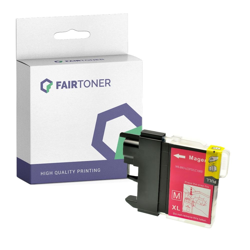 FairToner kompatibel für Brother Tintenpatrone LC-1000M Magenta