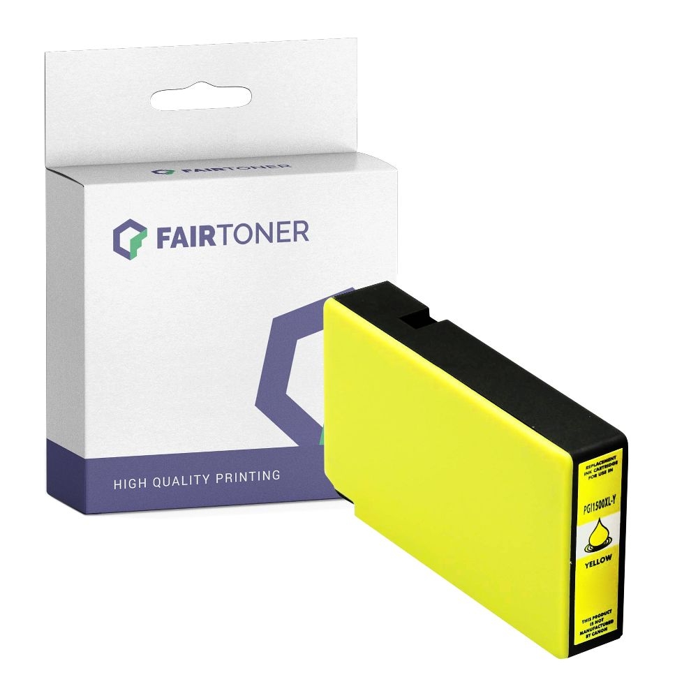 FairToner kompatibel für Canon Tintenpatrone 9195B001 / PGI-1500XLY Gelb