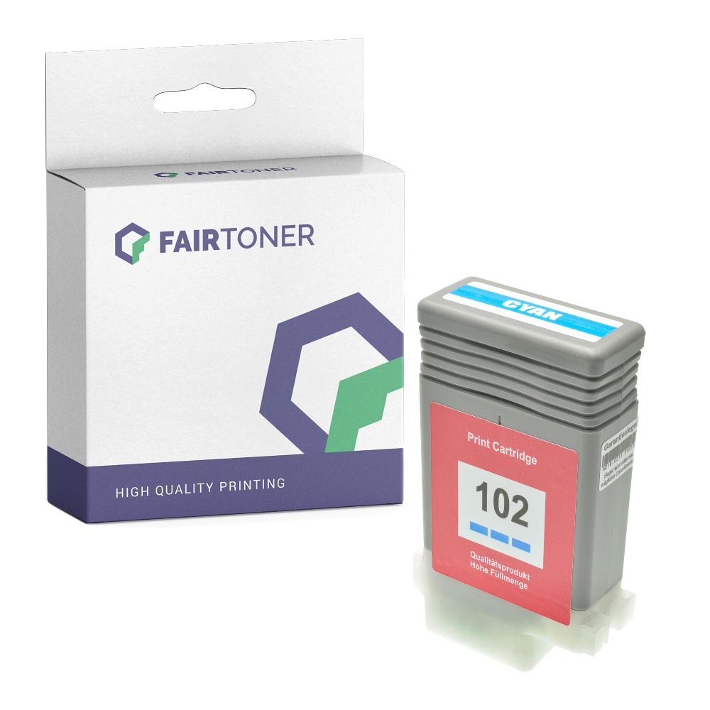 FairToner kompatibel für Canon Tintenpatrone 0896B001 / PFI-102C Cyan