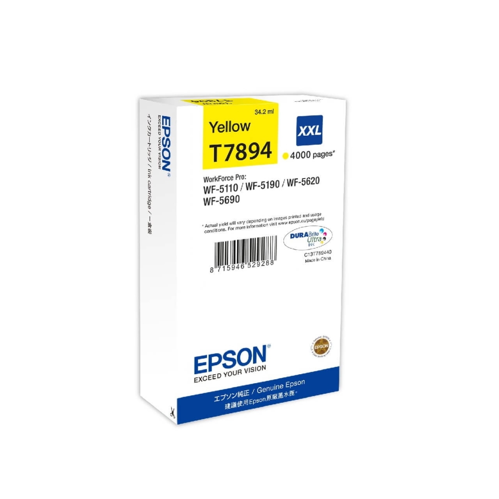 Original Epson Tintenpatrone C13T789440 / T7894 Gelb