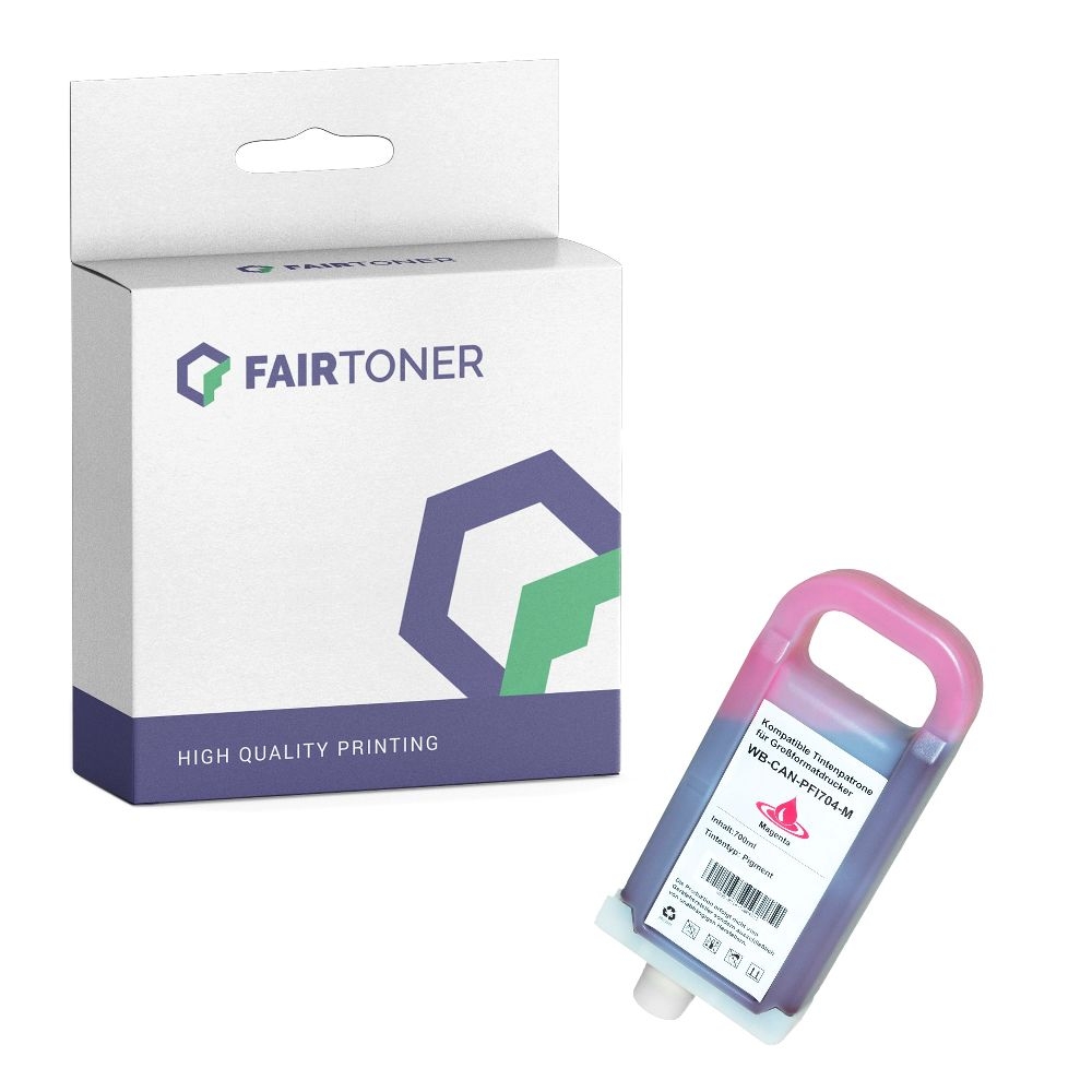 FairToner kompatibel für Canon Tintenpatrone 3863B005 / PFI-704M Magenta