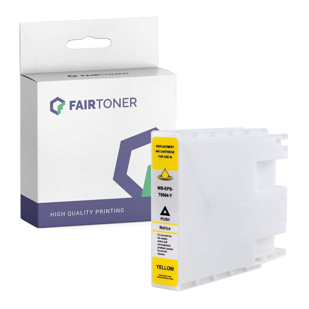 FairToner kompatibel für Epson Tintenpatrone C13T908440 / T9084 Gelb