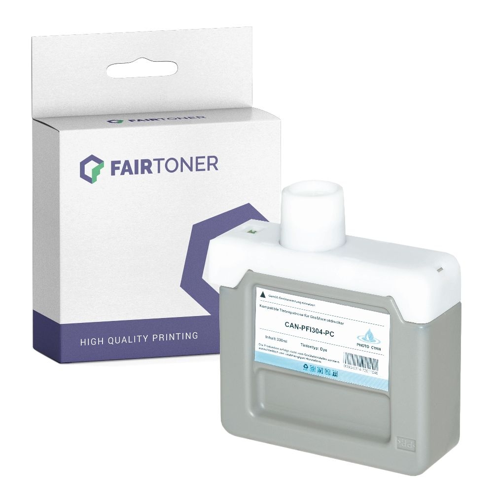 FairToner kompatibel für Canon Tintenpatrone 3853B005 / PFI-304PC Photo Cyan