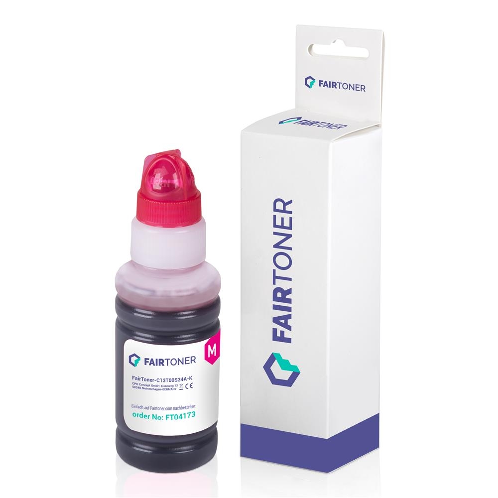 FairToner kompatibel für Epson Tintenpatrone C13T00P340 / 104 Magenta