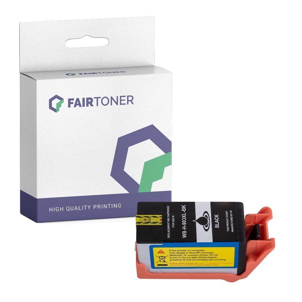FairToner kompatibel für HP Tintenpatrone T6M15AE / 903XL Schwarz [XL Füllmenge]