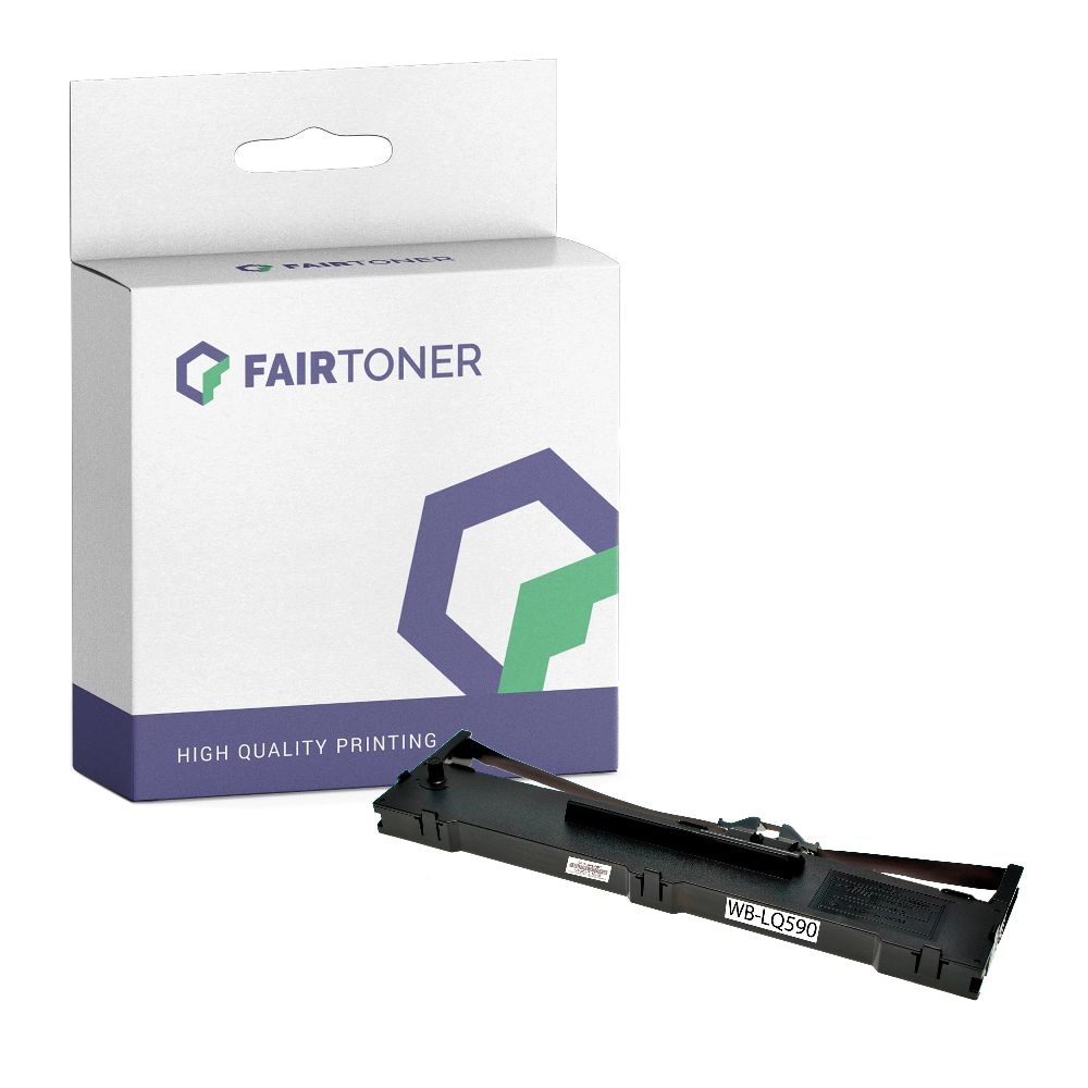 FairToner kompatibel für Epson Farbband C13S015337 Schwarz