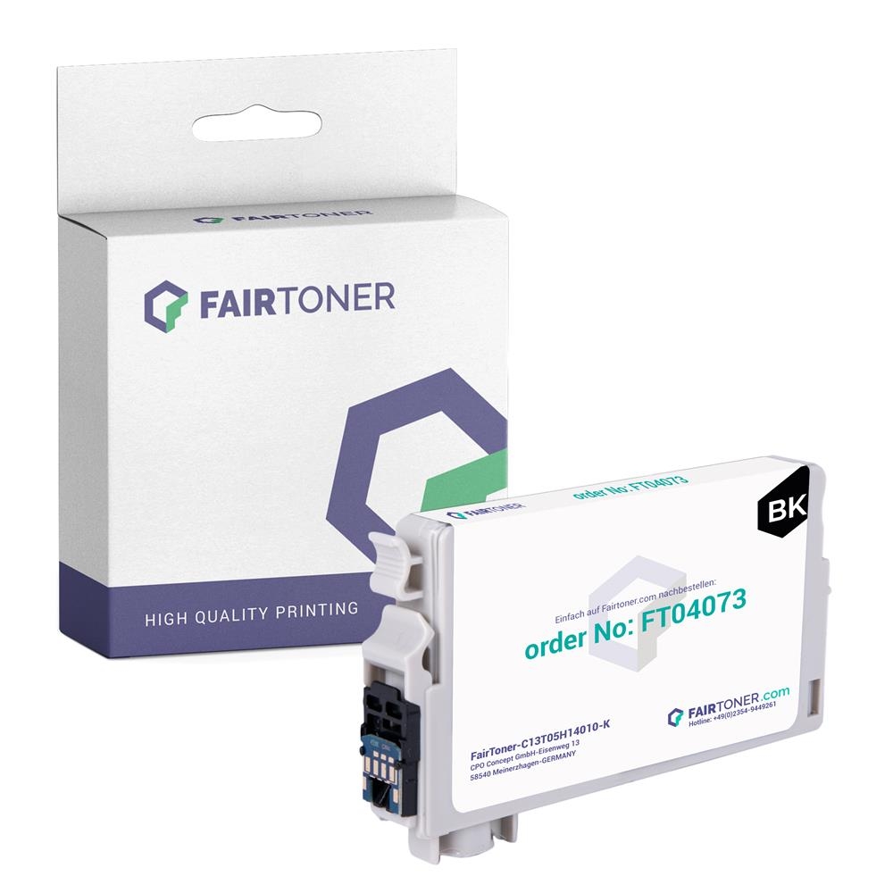 FairToner kompatibel für Epson Tintenpatrone C13T05H14010 / 405XL Schwarz [XL Füllmenge]