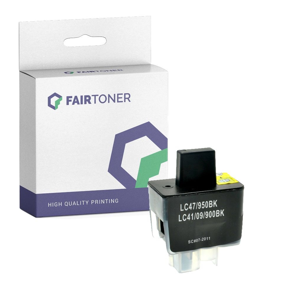 FairToner kompatibel für Brother Tintenpatrone LC-900BK Schwarz