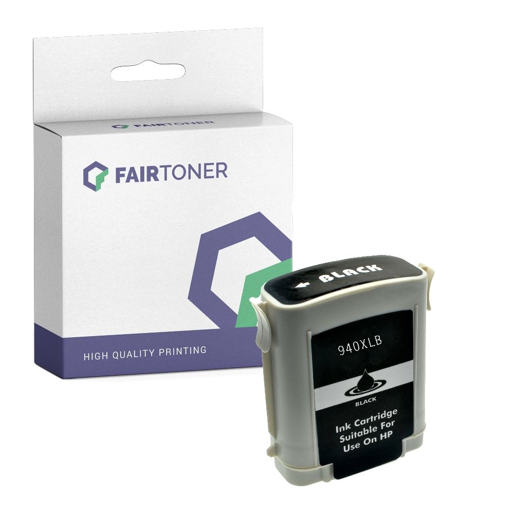 FairToner kompatibel für HP Tintenpatrone C4906AE / 940XL Schwarz [XL Füllmenge]
